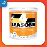 ราคา toa 4 season สีขาว กึ่งเงา ขนาดแกลลอน 3.5 ลิตร สำหรับทาภายในและภายนอก (12189186)