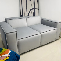 ราคา Lesso Sofa Room เลซโซ่ โซฟา รูม ผ้ากำมะหยี่ สีเทาอ่อน (12209799)