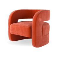 ราคา iStay ไอสเตย์ อาร์มแชร์ดีไซน์ รุ่น ชาร์ม โซฟารับแขก เก้าอี้รับแขก Red-orange (12209961)