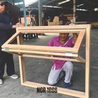 ราคา NCR1988 ชุดวงกบไม้หน้าต่างเฟี้ยมยก บานเฟี้ยมยก หน้าต่างพับ หน้าต่างบานยก ไม่ทำสี ขนาดริมนอก 100x150 cm ไม่ติดกระจก (12205166)