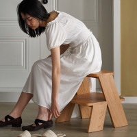 ราคา MJhomedesigns เก้าอี้ รุ่น เก้าอี้สตูลบันได CH475 Brown (12212183)