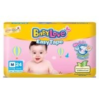 ราคา baby love แพมเพิสเบบี้เลิฟ อีซี่เทป 021 size m มี 24 ชิ้น น้ำหนัก 5 - 11 kg. (12216368)