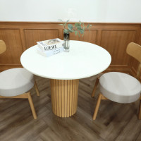 ราคา YKS HOME โต๊ะกลมรุ่น Mori (หน้าท๊อปหินสังเคราห์) โต๊ะกลม โต๊ะอาหาร โต๊ะกินข้าว โต๊ะไม้ยางพารา 90x90x75 (12219614)