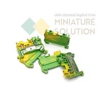 ราคา miniature solution st terminal block rail type screw-free spring เทอร์มินอลสปริงรุ่น 600v 20a (st2.5pe) (สีเขียว) (12255144)