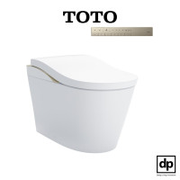 ราคา TOTO สุขภัณฑ์ชิ้นเดียวพร้อมฝารองนั่งและระบบชำระล้างอัตโนมัติ รุ่น Neorest LS สีนิกเกิ่ล ติดตั้งแบบท่อออกผนัง (12227834)