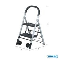 ราคา jumbo รถเข็นอะลูมิเนียมสองล้อพับได้ แบบผสมบันได 2 ขั้น at-72 (12220125)