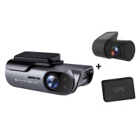 ราคา iSuper Dash Cam Lite Plus กล้องติดรถยนต์ คมชัด 2160p 4K Sensor Sony IMX335 รองรับ GPS -12M + SD 64 GB หน้า + หลัง รุ่น 2 (12233340)