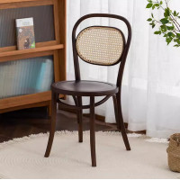 ราคา Muufurniture เก้าอี้ร้านอาหารแต่งหวาย รุ่น Haru (Size 42*44*48 cm.) (Walnut color/ wooden cushion) (12223578)