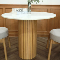 ราคา YKS HOME โต๊ะกลมรุ่น Mori (หน้าท๊อปหินสังเคราห์) โต๊ะกลม โต๊ะอาหาร โต๊ะกินข้าว โต๊ะไม้ยางพารา 60x60x75 (12219612)