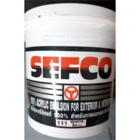ราคา SEFCO แม่สีน้ำ เซฟโก้ สีน้ำอะคริลิคแท้ 100% สำหรับภายนอกและภายใน ขนาด 1/4 แกลลอน (0.85 ลิตร) 111 สีขาว ภายนอก (12247629)