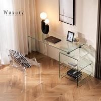 ราคา Wuxury Furniture โต๊ะทำงานกระจกนิรภัย tempered glass โต๊ะคอมพิวเตอร์ โต๊ะminimal ของแต่งบ้าน เฟอร์นิเจอร์มินิมอล ส่งฟรี ใส กว้าง 140 cm (12254514)