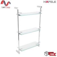 ราคา (hafele) ชั้นวางของแบบกระจก 3 ชั้น รุ่น renoir 3-tier gl.shelf chr.pol. 650x390m (499.98.006) (12265057)