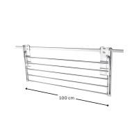 ราคา PFH ราวตากผ้าแขวนระเบียงพับได้ 70-100 cm แข็งแรง ไม่เจาะผนัง ราวสแตนเลส 304 แจ้งขนาดทางแชท 100 cm 5 ราวตาก (12257494)