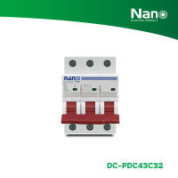 ราคา NANO เซอร์กิตเบรกเกอร์ NANO PLUS 10kA DC 3P 750V (1 ชิ้น/กล่อง) รุ่น DC-PDC43 32A DC-PDC43C32 (12282249)