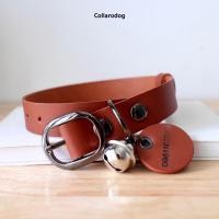 ราคา Collarodog ปลอกคอสุนัข ปลอกคอแมว หนังแท้ สลักชื่อ รุ่นหัวเข็มขัด Standard น้ำตาลอ่อน XL 17-30นิ้ว (12283968)