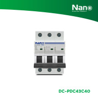 ราคา NANO เซอร์กิตเบรกเกอร์ NANO PLUS 10kA DC 3P 750V (1 ชิ้น/กล่อง) รุ่น DC-PDC43 40A DC-PDC43C40 (12282250)