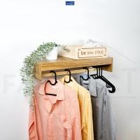 ราคา FASTTECT ชั้นวางของติดผนัง รุ่นราวแขวนผ้า กว้าง 30 x ยาว 60 ซม. ลาเต้ (12281079)