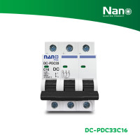 ราคา NANO เซอร์กิตเบรกเกอร์ NANO PLUS 6kA DC 3P 750V (1 ชิ้น/กล่อง) รุ่น DC-PDC33 16A DC-PDC33C16 (12281542)