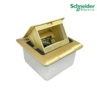 ราคา schneider เต้ารับฝังพื้นทองเหลือง floor sockets อลูมิเนียม พร้อมกล่องฝัง ไม่รวมอุปกรณ์ภายใน รุ่น flexi รุ่น e227f_bas (12290507)