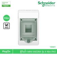 ราคา schneider ตู้กันน้ำ mini kaedra รุ่น 4 ช่อง ip65 ใส่เบรกเกอร์แบบเกาะราง หรือใช้เป็นตู้ใส่เบรกเกอร์ ev | 13441 | plugon (12292690)