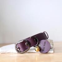 ราคา Collarodog ปลอกคอสุนัข ปลอกคอแมว หนังแท้ สลักชื่อ รุ่นหัวเข็มขัด Standard ม่วง L 15.5-24 นิ้ว (12283969)