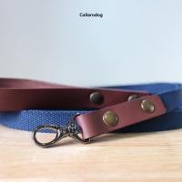 ราคา Collarodog สายจูงสุนัขใหญ่ หนังวัวแท้พรีเมียม 2.5ซม.ตัวคล้องทองเหลือง ผ้ากากี 1.5 เมตร น้ำตาลเข้ม (12284023)