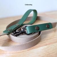 ราคา Collarodog สายจูงสุนัขใหญ่ หนังวัวแท้พรีเมียม 2.5ซม.ตัวคล้องทองเหลือง ผ้ากากี 1.5 เมตร เขียว (12284036)