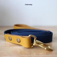 ราคา Collarodog สายจูงสุนัขใหญ่ หนังวัวแท้พรีเมียม 2.5ซม.ตัวคล้องทองเหลือง ผ้ากรม 1.5 เมตร เหลืองเลม่อน (12284042)