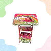 ราคา เอ็นดูช็อป (NDo Shop) ชุดโต๊ะเก้าอี้เขียนหนังสือเหล็กพับได้ ขนาด 40x60cm. ชมพู (12294752)