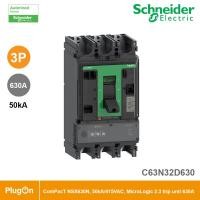 ราคา schneider electric circuit breaker, compact nsx630n, 50ka/415vac, 3 poles, micrologic 2.3 trip unit 630a | c63n32d630 (12292691)