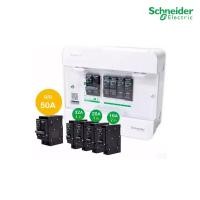 ราคา schneider set ตู้แสควร์ดี 4 ช่อง + เมนเบรกเกอร์ 50a + ลูกย่อย 32a/20a/16a ครบชุดพร้อมใช้ ตู้ไฟ 1 เฟส 2 สาย 240 โวลท์ (12292728)