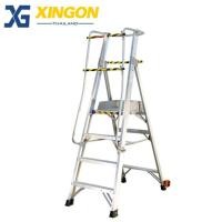 ราคา xingon บันไดอลูมิเนียมติดล้อ4ฟุตมีราวจับและกันตก (12287661)