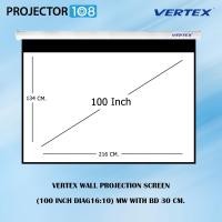ราคา vertex wall projection screen 100 inch อัตราส่วน 16:10 (216 x 134 cm.) mw with bd 30 cm. (12300757)