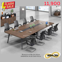 ราคา อัคราเจริญ เฟอร์นิเจอร์ โต๊ะประชุมขนาดใหญ่ 10 ที่นั่ง ขนาด W 320 D140 H 75 cm. ขากลางโต๊ะมีปลั๊กไฟในตัว (12304605)