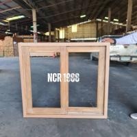 ราคา NCR1988 ชุดบานเลื่อนไม้วงกบพร้อมหน้าต่างเลื่อน 1 ด้าน ขนาด 125x110 ซม. ใส่บานกรอบโล่ง ไม่ใสกระจก (12296183)