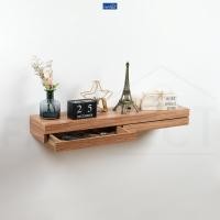 ราคา FASTTECT ชั้นวางของติดผนัง มินิมอล 2 ลิ้นชัก กว้าง 24 x ยาว 100 ซม. ลาเต้ (12311766)