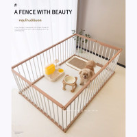 ราคา MM SHOP คอกสัตว์เลี้ยง กรงหมาสีขาว สไตล์มินิมอล ปรับแต่งขนาดได้ 6แผ่น ความสูง50cm. (12320710)