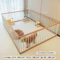 ราคา MM SHOP คอกสัตว์เลี้ยง กรงหมาสีขาว สไตล์มินิมอล ปรับแต่งขนาดได้ ความสูง68cm. 14แผ่น (12320721)