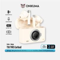 ราคา ONIKUMA T18 TWS Gaming Earbuds หูฟังบลูทูธ 5.3 หูฟังไร้สาย True Wireless ไมค์คู่เสียงชัด ตัดเสียงรบกวน บอดี้กล้อง น่ารัก #Qoomart Beige (12330219)