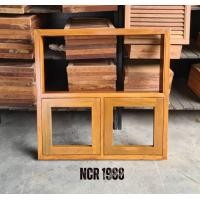 ราคา NCR1988 ชุดวงกบหน้าต่างบานเลื่อนสลับ ไม้เนื้อแข็ง ช่องแสงกระจกติดตาย(บน) ใส่ลูกล้อและราง 80x100 cm (12333067)