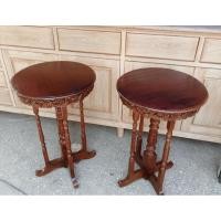 ราคา daohandmade โต๊ะไม้สักสำหรับวางของ ตกแต่งไม้แกะสลัก (12328161)