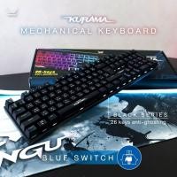 ราคา Tengu คีย์บอร์ดเกมมิ่ง KURAMA RGB Mechanical Keyboard 100% (Red Switch/Blue Switch) คีย์บอร์ดไทย Blue Switch-Black (12336631)