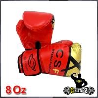 ราคา CS Fitness Boxing Glove นวมชกมวย CSF สีแดง-ทอง 8oz (12317642)
