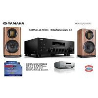 ราคา YAMAHA R-N600A + WHARFEDALE EVO 4.1 80W X 2 INTEGRATED AMP NETWORK STREAMING / BOOKSHELF BLACK COLOR (12328162)