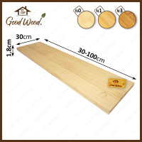 ราคา the good wood ชั้นวางของ ไม้สน หนา18 mm.กว้าง 30 cm. x ยาว 30-100 cm. AB ต่อลายเส้นตรง ไม้สนประสาน แผ่นไม้สน ไม้สนนอก ทำสี / No.2 30x70 cm. ### (12327169)