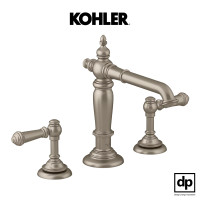 ราคา KOHLER หัวก๊อกผสมอ่างล้างหน้าเซ็นเตอร์ 8" ปากก๊อก-คอลัม รุ่น Artifacts มือบิดแบบก้านโยก สีบรอนซ์ปัดลาย (12313884)