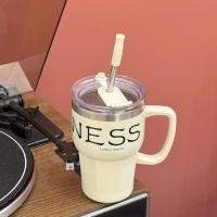 ราคา Jumper Kids แก้วเก็บความเย็น แก้วสแตนเลส แบบมีด้ามจับ แก้วกาแฟ พร้อมหลอด ขนาด 600ml.ใส่ได้ทั้งร้อนและเย็น ปลอดสารพิษ ครีม Happiness (12329422)