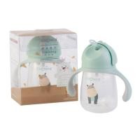 ราคา Pump Nom Happy Camera แก้วหัดดื่มหลอดเด้ง Baby Training Cup step 3 สำหรับเด็ก 6 เดือนขึ้นไป สไลด์ *ฮิปโป-สีเขียว (12304183)