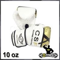 ราคา CS Fitness Boxing Glove นวมชกมวย CSF สีขาว-ทอง 10oz (12317645)