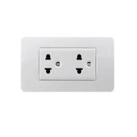 ราคา schneider electric ชุดเต้ารับปลั๊กคู่ 3 ขา มีม่านนิรภัย พร้อมฝาครอบ สีขาว รุ่น concept สีขาว ขนาด 2x4 นิ้ว by.. plugon (12293353)